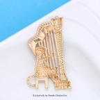 PENDRA Sparkling Music Cat Brooch