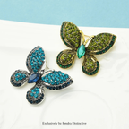PENDRA Sparkling Rhinestone Butterfly Brooch