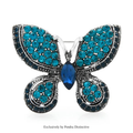 PENDRA Sparkling Rhinestone Butterfly Brooch
