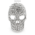 PENDRA Sparkling Rhinestone Skull Brooch