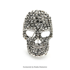 PENDRA Sparkling Rhinestone Skull Brooch