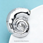 PENDRA Spiral Shell Stainless Steel Brooch