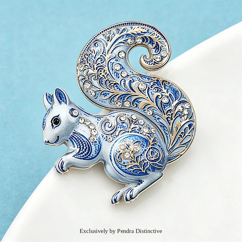 PENDRA Squirrel Animal Brooch
