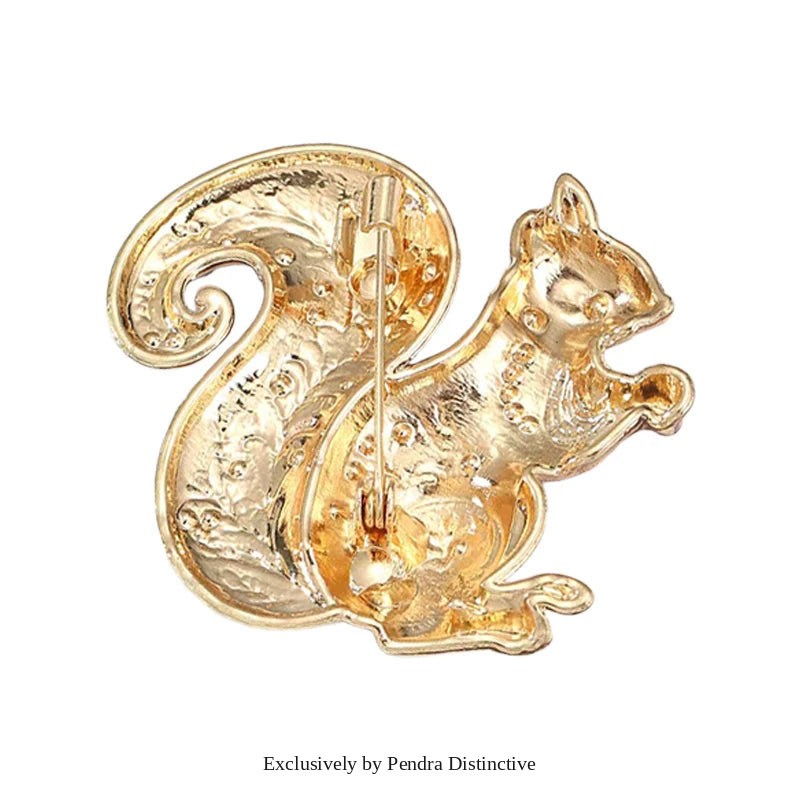 PENDRA Squirrel Animal Brooch