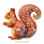 PENDRA Squirrel Animal Brooch
