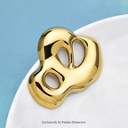 PENDRA Stainless Steel Art Cloud Brooch