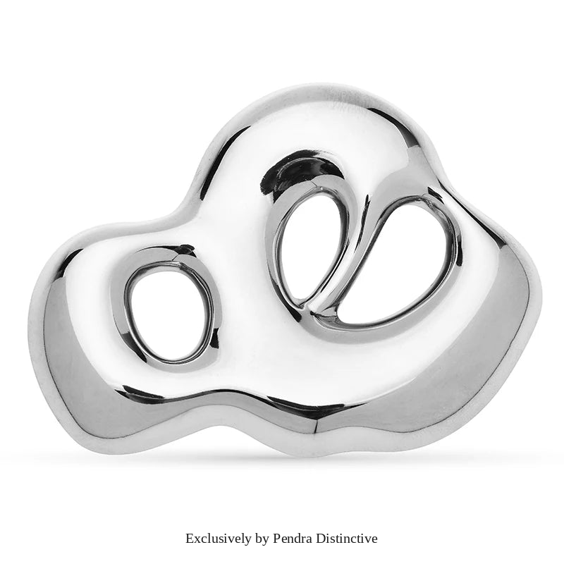 PENDRA Stainless Steel Art Cloud Brooch