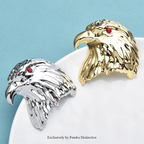 PENDRA Stainless Steel Bald Eagle Brooch