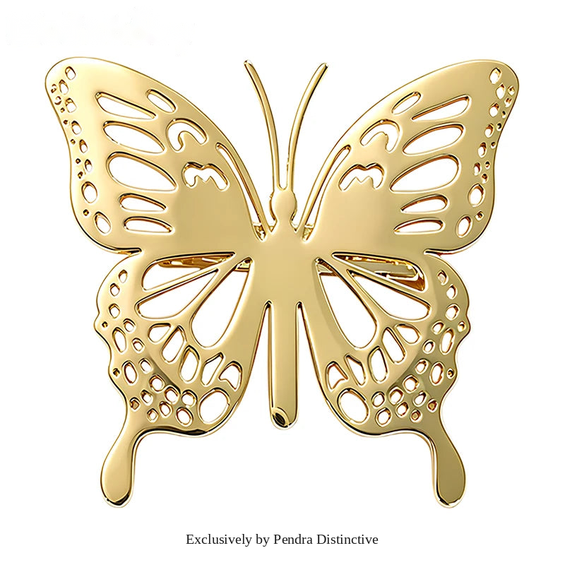 PENDRA Stainless Steel Butterfly Brooch