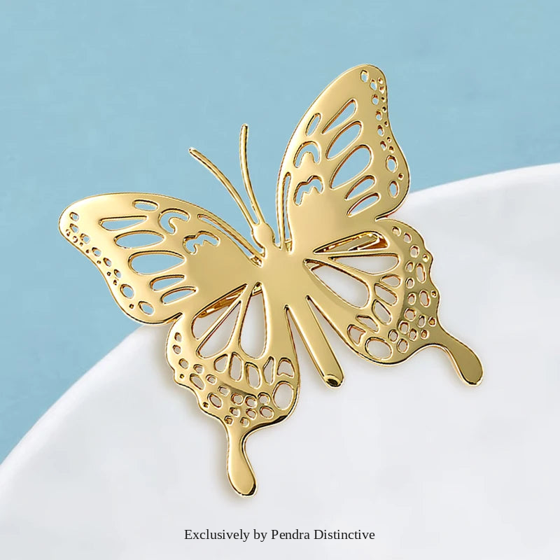 PENDRA Stainless Steel Butterfly Brooch