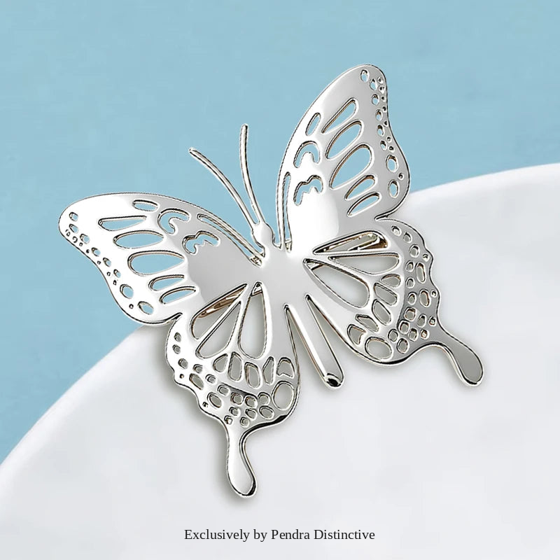 PENDRA Stainless Steel Butterfly Brooch