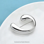 PENDRA Stainless Steel Curved Brooch