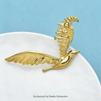 PENDRA Stainless Steel Flying Bird Brooch