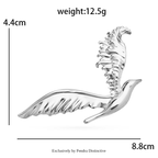 PENDRA Stainless Steel Flying Bird Brooch