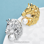 PENDRA Stainless Steel Horse Brooch