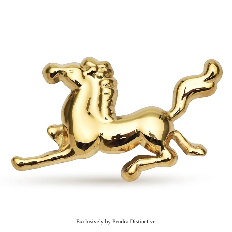 PENDRA Stainless Steel Strong Horse Brooch