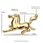 PENDRA Stainless Steel Strong Horse Brooch