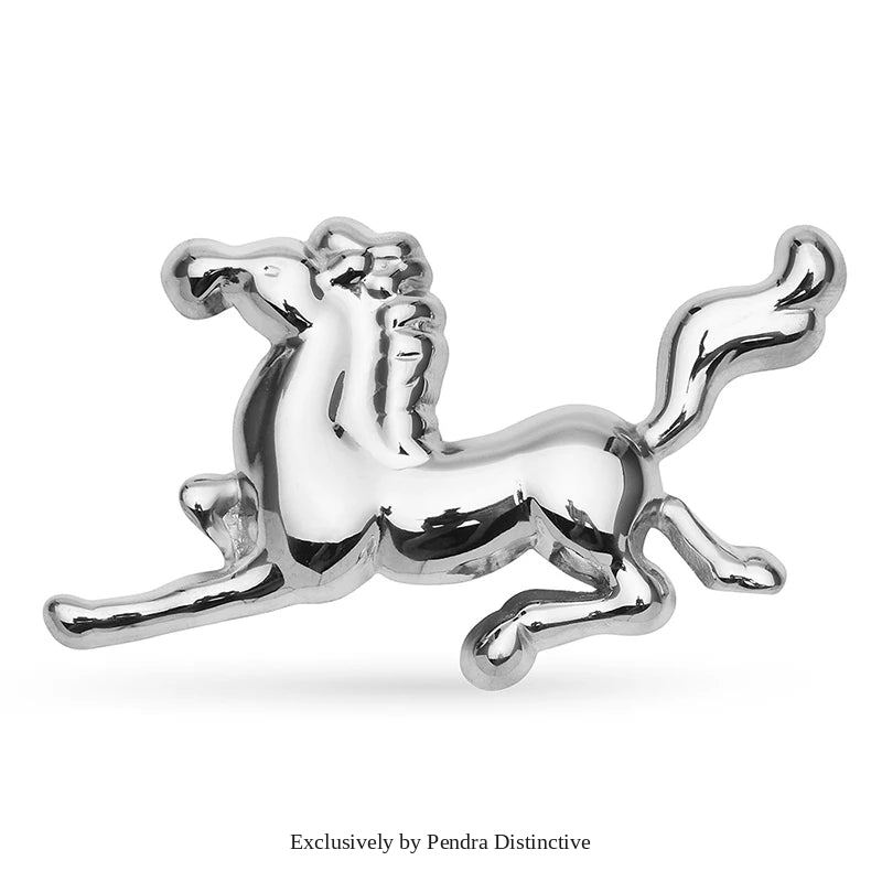 PENDRA Stainless Steel Strong Horse Brooch
