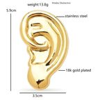 PENDRA Stainless Steel Ear Brooch