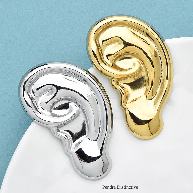 PENDRA Stainless Steel Ear Brooch