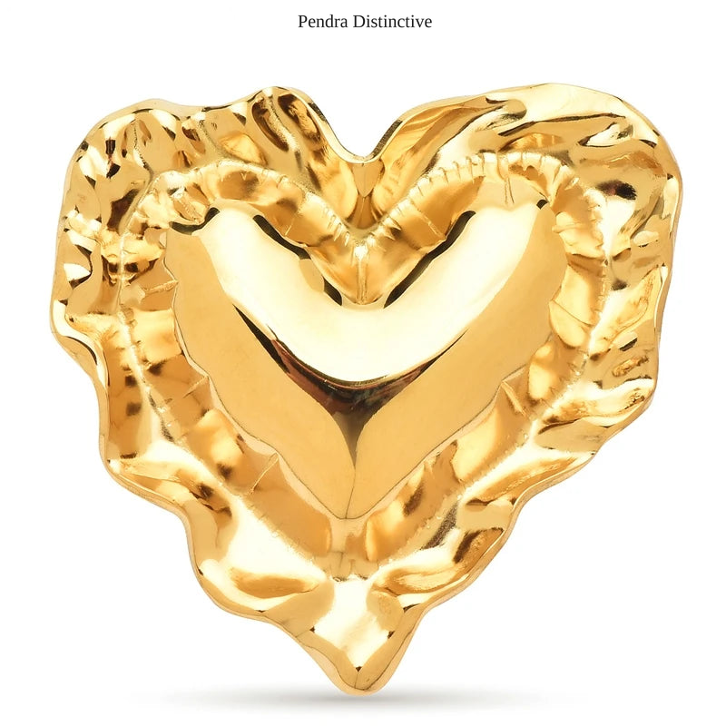 PENDRA Stainless Steel Heart 2-color Brooch