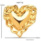 PENDRA Stainless Steel Heart 2-color Brooch