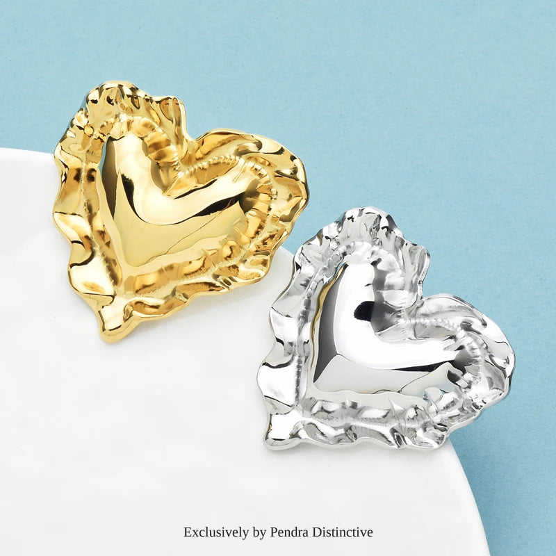 PENDRA Stainless Steel Heart 2-color Brooch