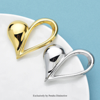 PENDRA Stainless Steel Heart Brooch