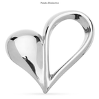 PENDRA Stainless Steel Heart Brooch