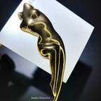 PENDRA Stainless Steel Lady Body Brooch