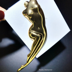 PENDRA Stainless Steel Lady Body Brooch