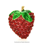 PENDRA Strawberrya Enamel Strawberry Brooch