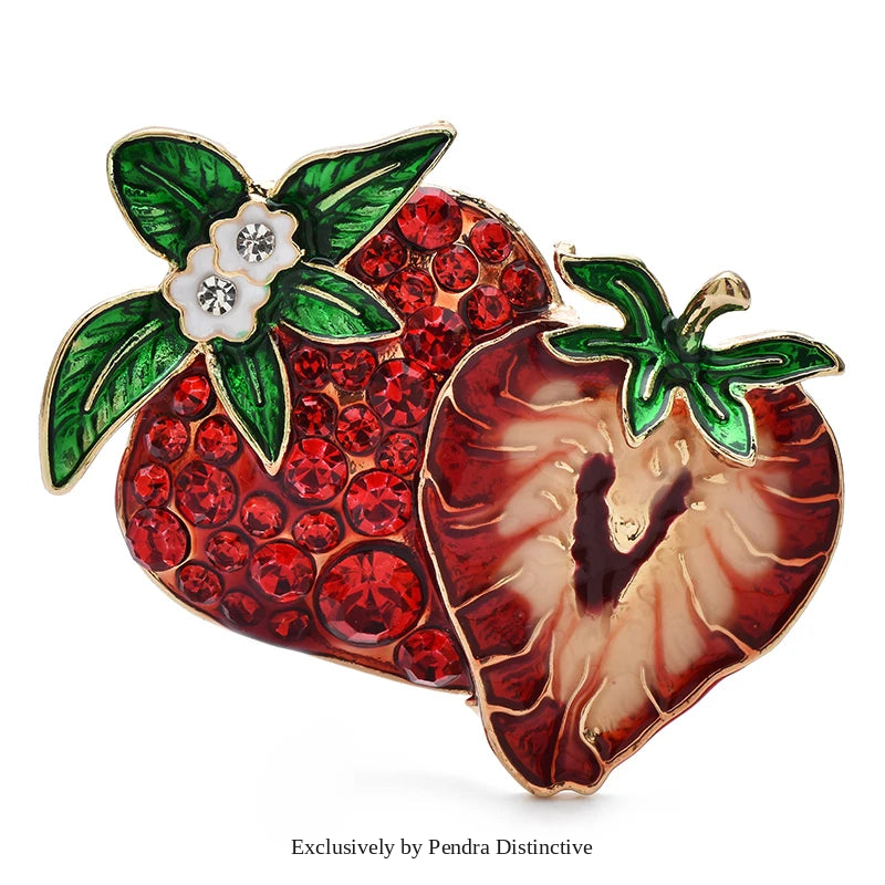 PENDRA Strawberrya Pretty Shining Strawberry Brooch