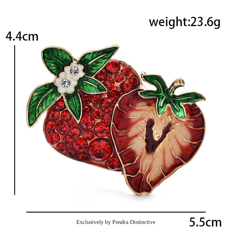 PENDRA Strawberrya Pretty Shining Strawberry Brooch