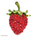 PENDRA Strawberrya Shining Rhinestone Strawberry Brooch