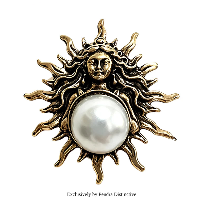 PENDRA Vintage Sun Goddess Brooch