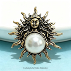 PENDRA Vintage Sun Goddess Brooch