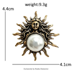 PENDRA Vintage Sun Goddess Brooch