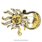 PENDRA Vintage Sun And Moon Brooch