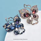 PENDRA Swallowtail Crystal Butterfly Brooch