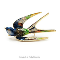 PENDRA Swiftwing Alloy Enamel Swallow Brooch