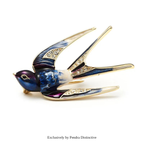 PENDRA Swiftwing Alloy Enamel Swallow Brooch