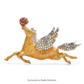 PENDRA Taking Rose-flower Horse Brooch