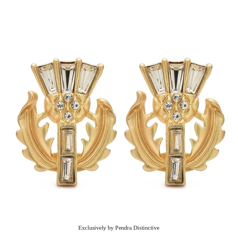 PENDRA Thistelle Retro Thistle Flower Earrings