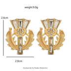 PENDRA Thistelle Retro Thistle Flower Earrings