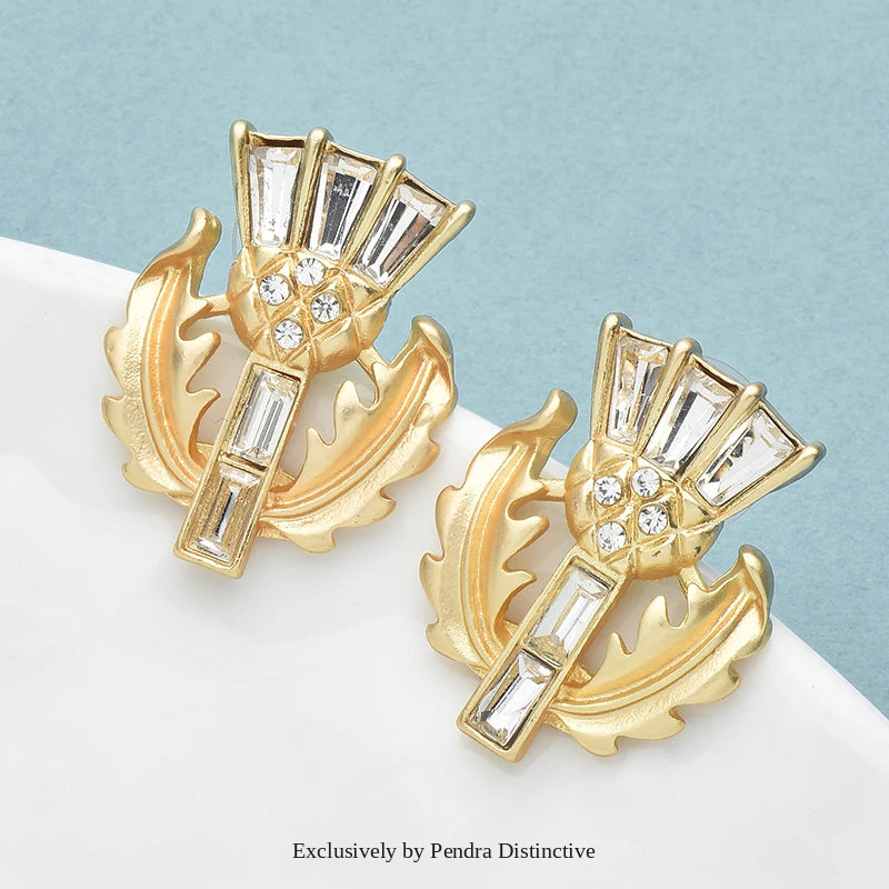 PENDRA Thistelle Retro Thistle Flower Earrings