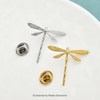 PENDRA Tiny Dragonfly Metal Insect Brooch