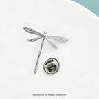 PENDRA Tiny Dragonfly Metal Insect Brooch