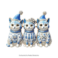 PENDRA Trio Christmas Cat Brooch
