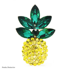 PENDRA Tropica Shimmering Rhinestone Pineapple Brooch